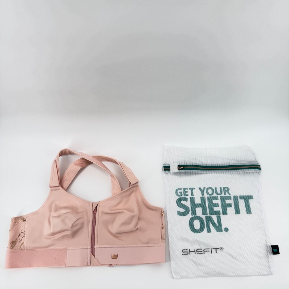 SHEFIT FLEX Blush Sports Bra Size 1Luxe Supportive Activewear Medium Impact - Picture 6 of 11